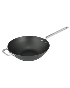 Black Iron Wok in sleeve 30cm